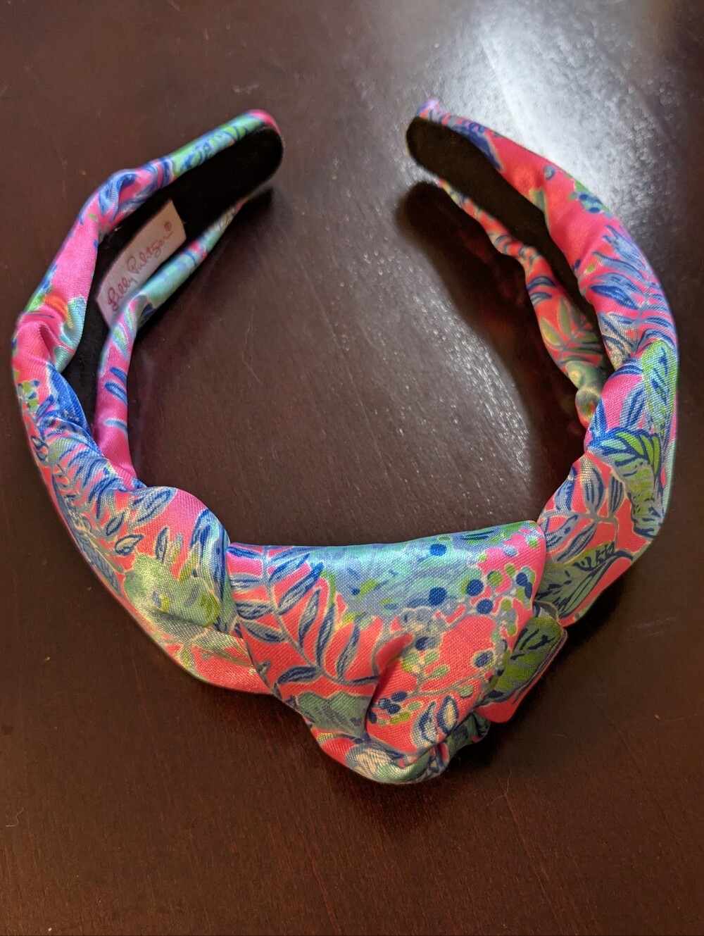 Lilly Pulitzer Pink & Blue Floral Knotted Headband